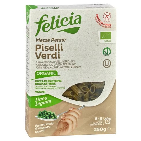 Felicia BIO Zöldborsó Mezze Penne Gluténmentes 250g