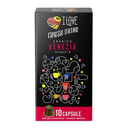 I Love Espresso Italiano Venezia Arabica komposztálható Nespresso 10 kávékapszula