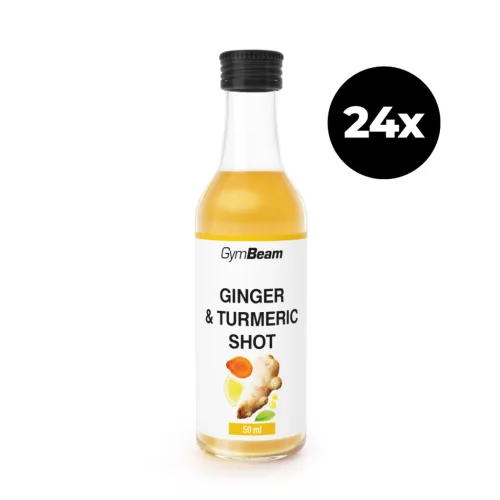 GymBeam Gyömbér és Kurkuma Shot 1 karton (50mlx24db)