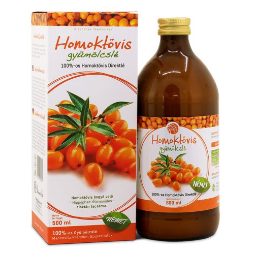 MannaVita 100%-os Homoktövis Gyümölcslé 500ml