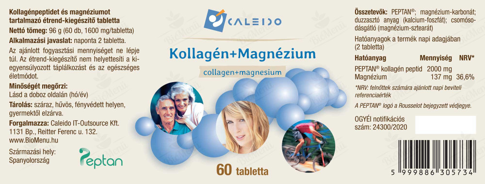 Caleido kollagén és magnézium összetevők